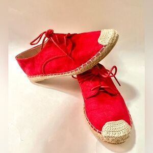 Forever Red Lace-Up Espadrilles